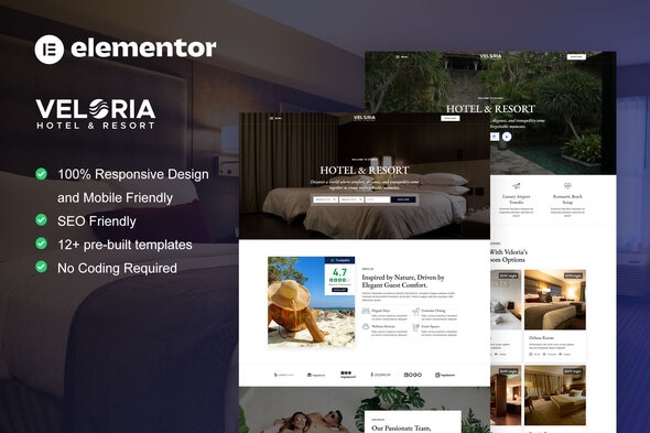 Veloria - Hotel & Resort Elementor Pro Template Kit