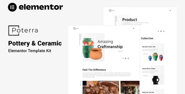 Poterra – Pottery & Ceramic Elementor Template Kit